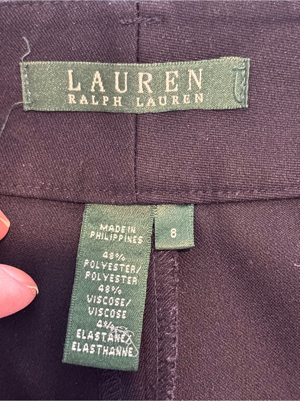 Ralph Lauren Women's Navy Straight-Leg Dress Pants - Picture 4 of 4